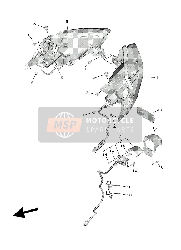 Yamaha TRICITY 300 2021 Feu Arrière pour un 2021 Yamaha TRICITY 300